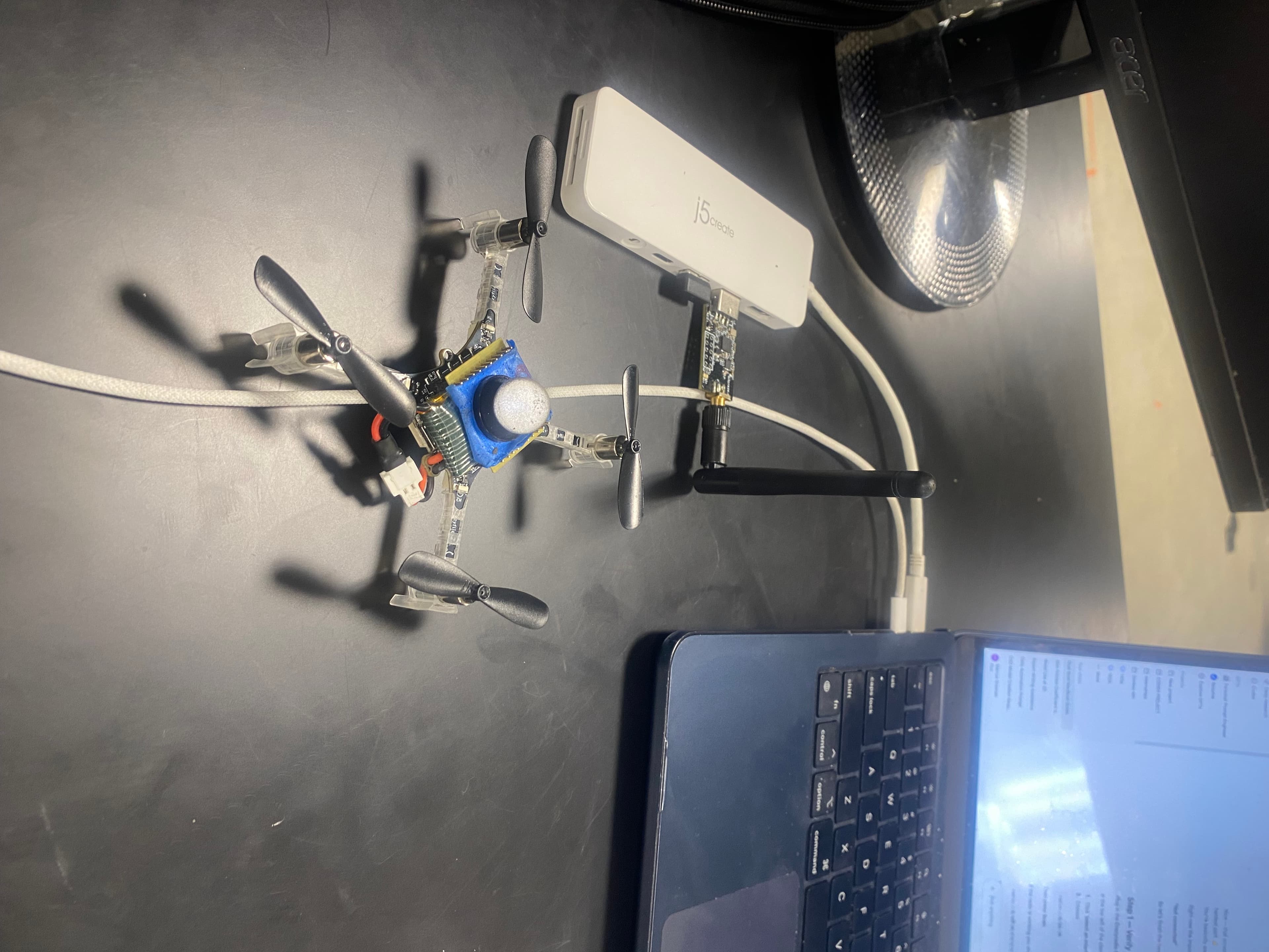 Crazyflie micro-drone used in multi-agent robotics experiments